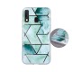 Geometric Marmur Case Back Cover (Samsung Galaxy A20E) green