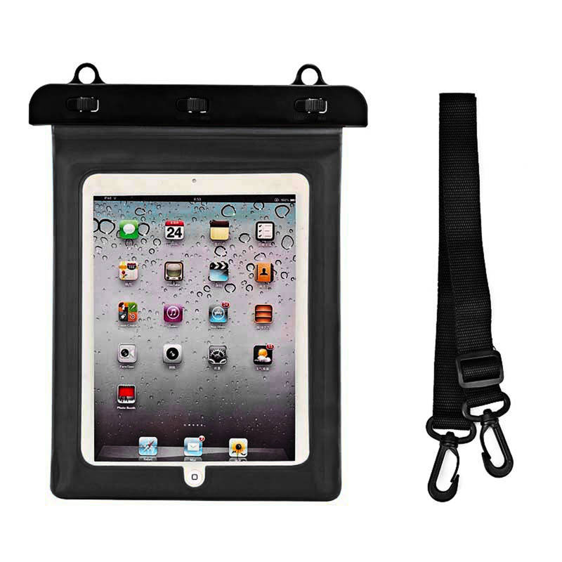 Waterproof Lanyard Αδιάβροχη Θήκη Tablet έως 13" (black)