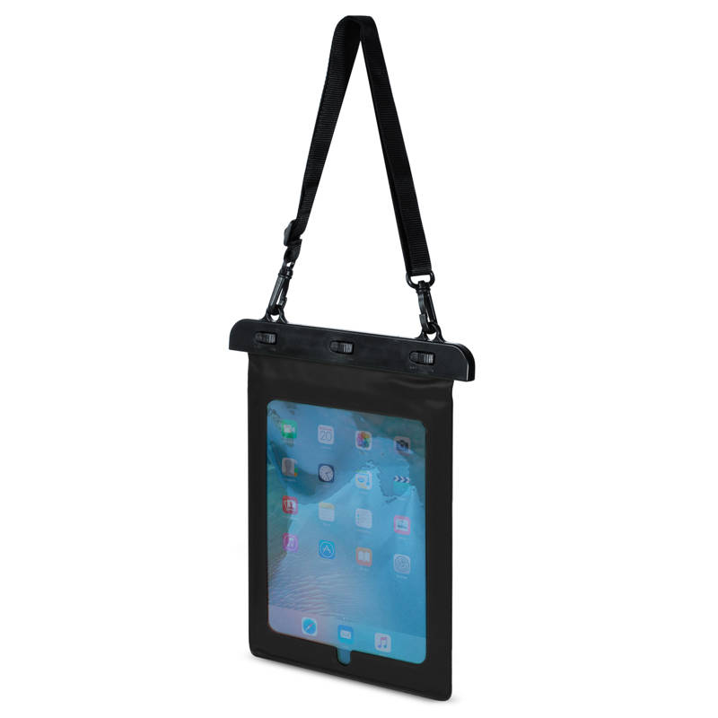 Waterproof Lanyard Αδιάβροχη Θήκη Tablet έως 13" (black)