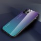 Tempered Glass Case Back Cover (iPhone 11 Pro Max) blue-purple