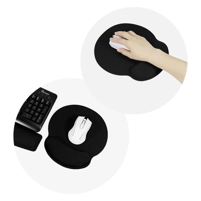 Ergonomic Mousepad με Στήριγμα καρπού (250x230x25mm) black