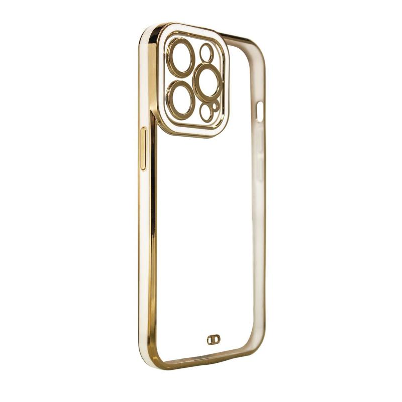 Gold Frame Gel Case Back Cover (iPhone 13) white