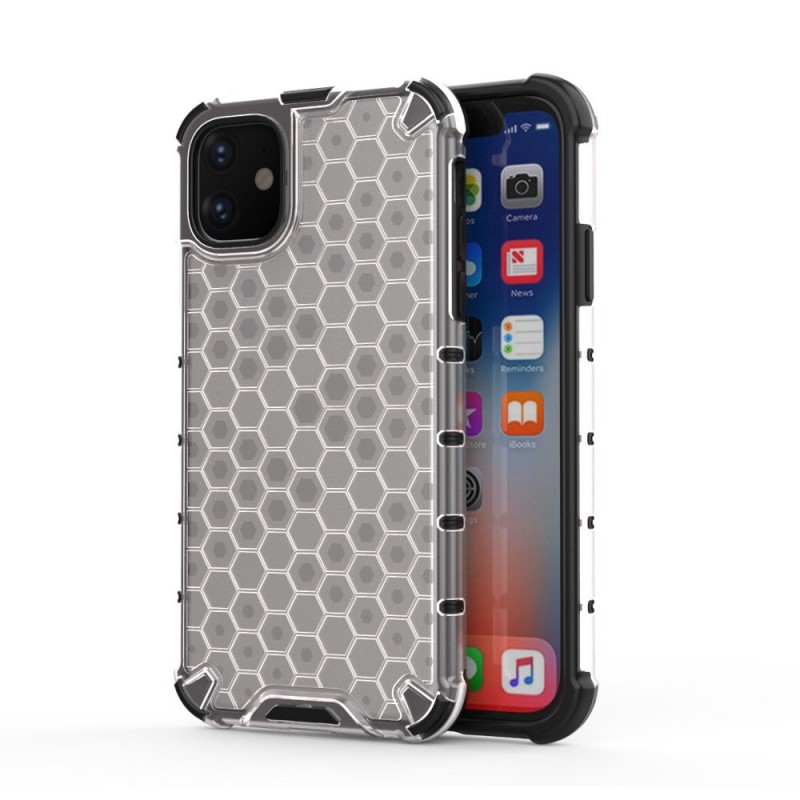 Honeycomb Armor Shell Case (iPhone 11) clear