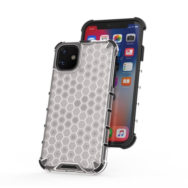 Honeycomb Armor Shell Case (iPhone 11) clear