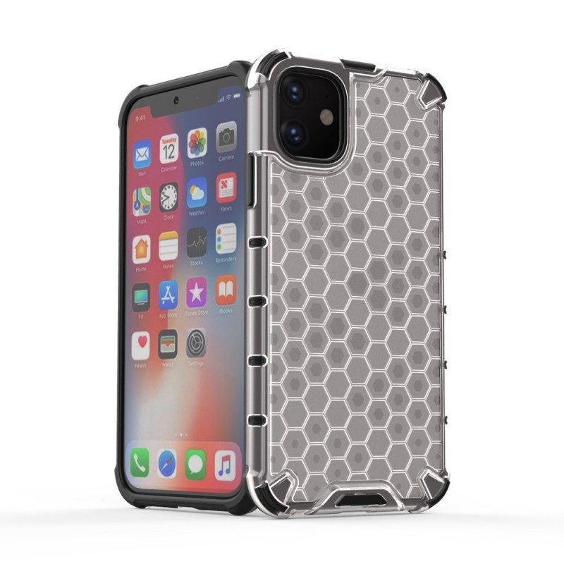 Honeycomb Armor Shell Case (iPhone 11) clear