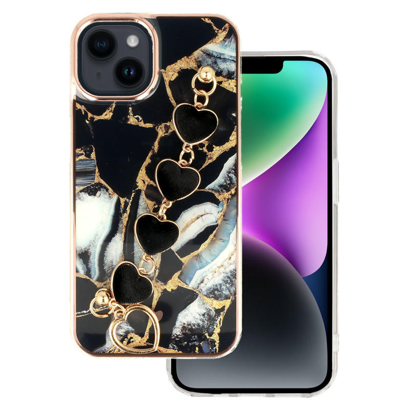 Lux Chain Series Back Cover Case (iPhone 14) design 1 black