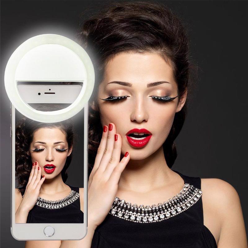 Selfie Ring LED Light Επαναφορτιζόμενο για Selfie (RK-12) black