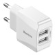 Baseus Mini Dual-U Wall Charger 2.1A (CCALL-MN02) white