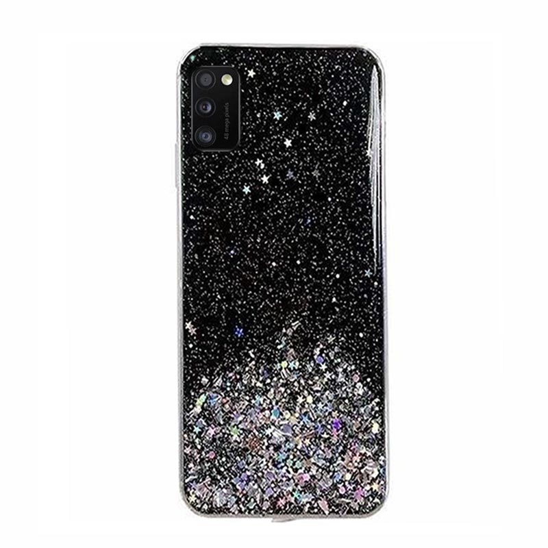 Star Glitter Shining Armor Back Cover (Samsung Galaxy A02S) black