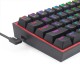 Redragon μηχανικό πληκτρολόγιο 60% K617 Fizz RGB Custom Red διακόπτες (Αγγλικό US) (black)