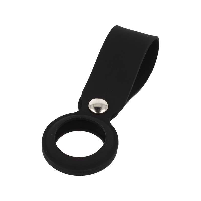 Silicone Slide Keychain Loop Case (Apple Airtag) black