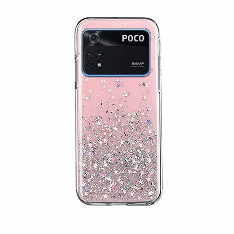 Star Glitter Shining Armor Back Cover (Xiaomi Poco M4 Pro 4G) pink
