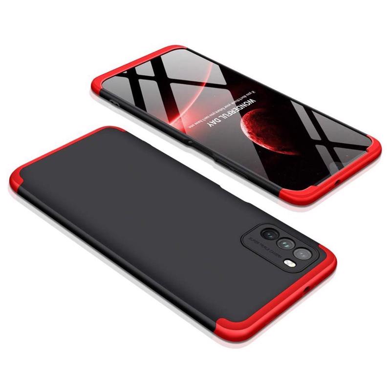 GKK 360 Full Body Cover (Xiaomi Poco M3 / Redmi 9T) black-red