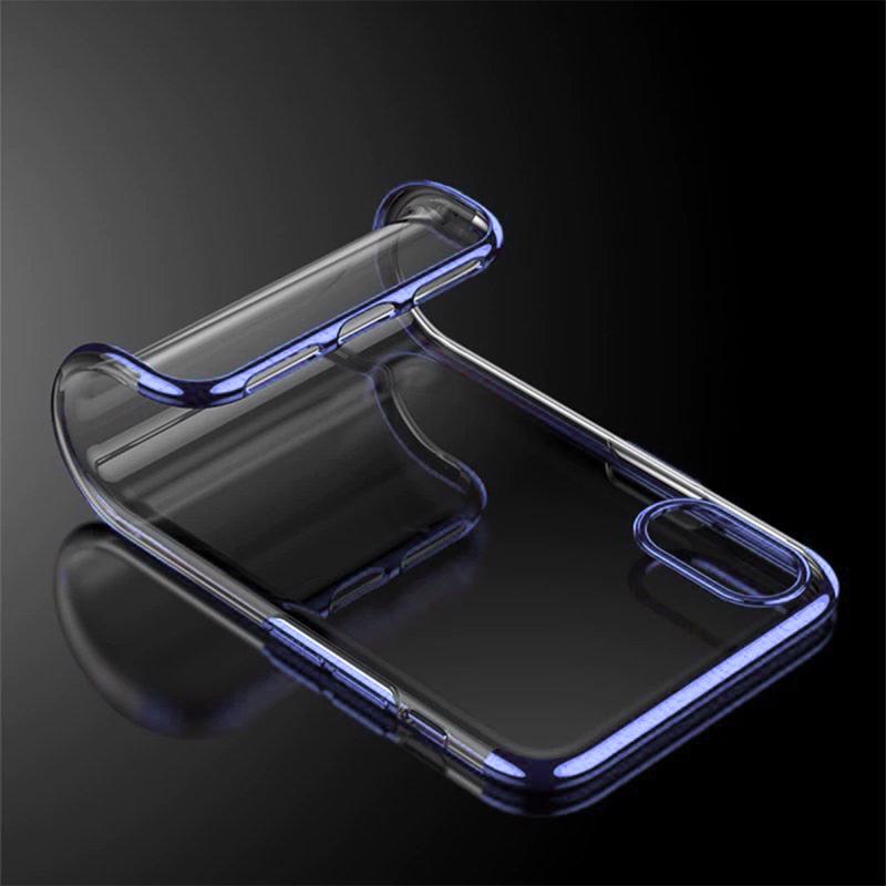 Clear Electroplating Case Back Cover (iPhone 13 Pro Max) blue