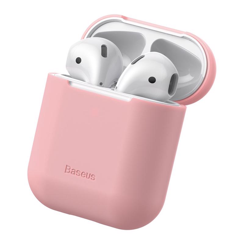 Baseus Ultrathin Series Θήκη σιλικόνης (Apple Airpods) (WIAPPOD-BZ04) pink