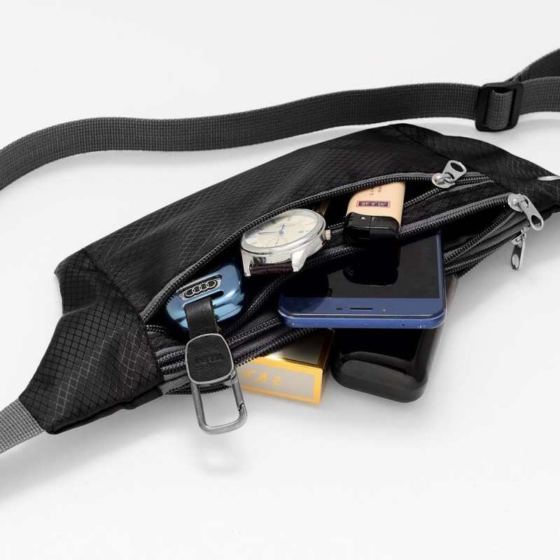 Running Belt Canvas with Headphone Cutout (blue)
