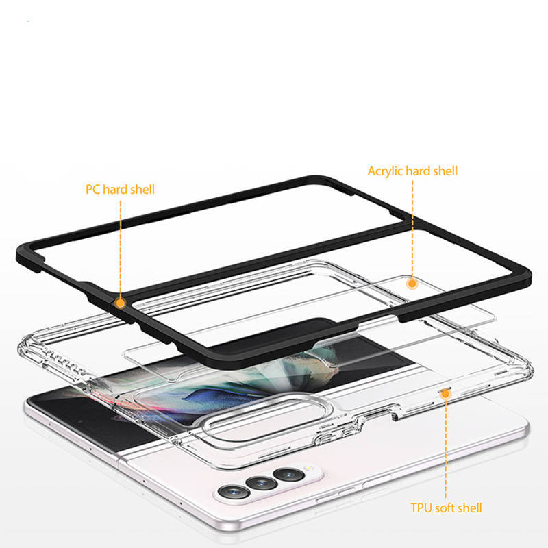 Hybrid Armor Clear 3in1 Case (Samsung Galaxy Z Fold 4) black