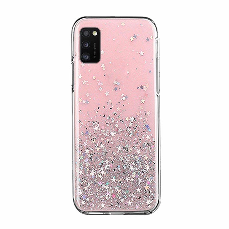 Star Glitter Shining Armor Back Cover (Samsung Galaxy A02S) pink