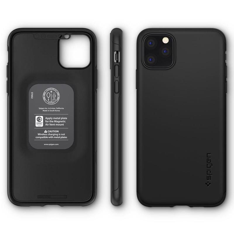 Spigen® Thin Fit™ 077CS27450 Classic Case (iPhone 11 Pro) black