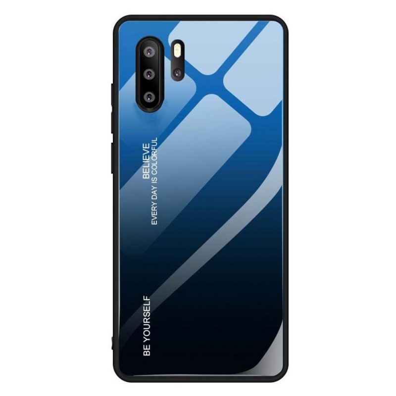 Tempered Glass Case Back Cover (Huawei P30 Pro) black-blue
