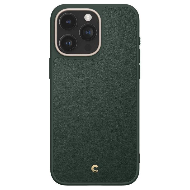 Spigen® Cyrill Kajuk MagFit Case Leather Case (iPhone 15 Pro Max) forest green