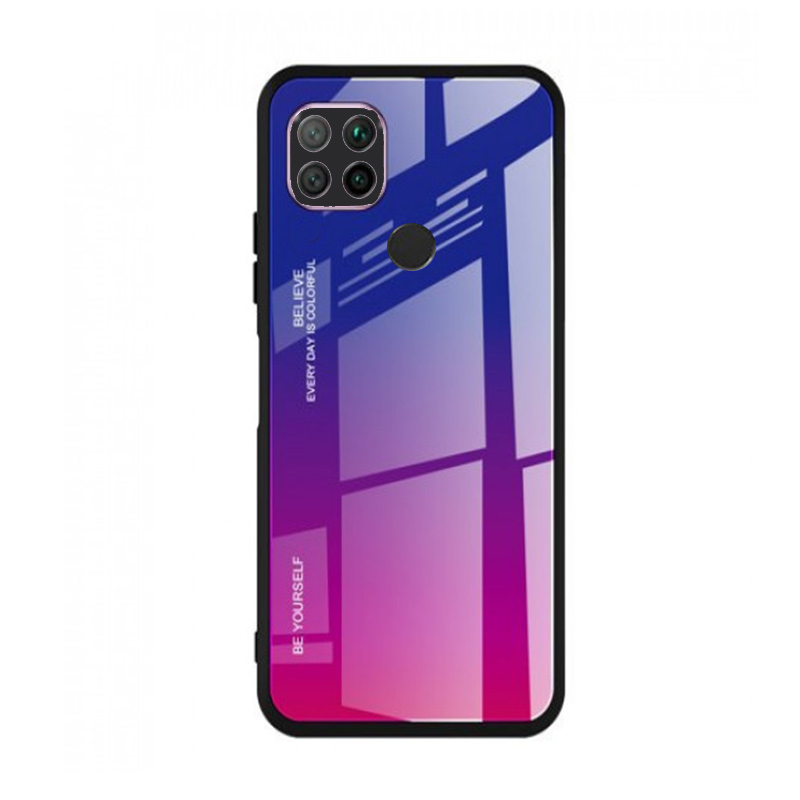 Tempered Glass Case Back Cover (Xiaomi Redmi 9C) pink-purple
