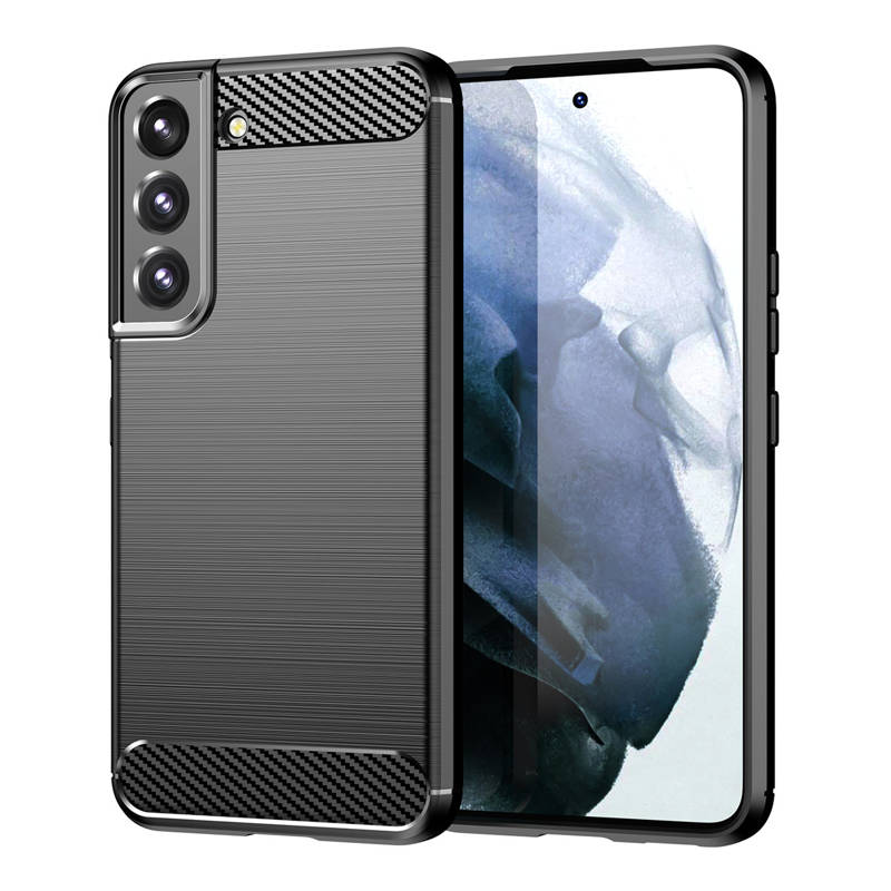 Carbon Case Flexible TPU Cover (Samsung Galaxy S22 Plus) black