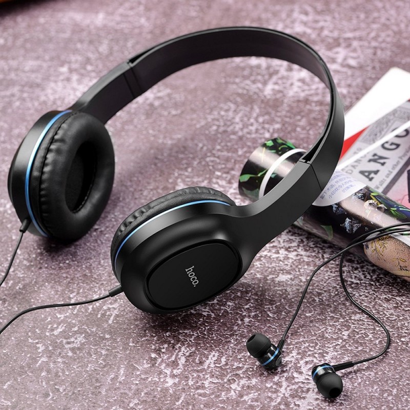 Ακουστικά Headphones Hoco Enlighten W24 + Handsfree (blue)