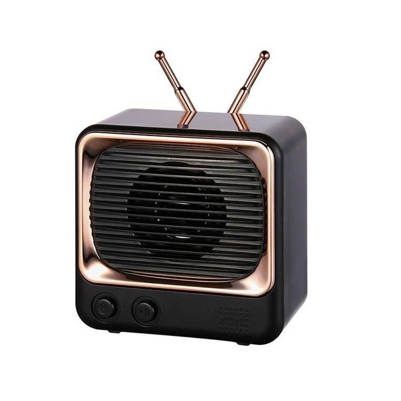 DW02 Retro TV Bluetooth Speaker Ασύρματο Ηχείο (black)