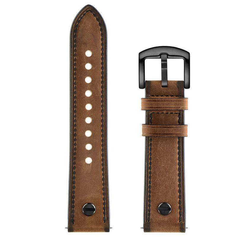 Tech-Protect Screwband Leather Band Λουράκι (Samsung Galaxy Watch 4 / 5 / 5 Pro / 6) brown