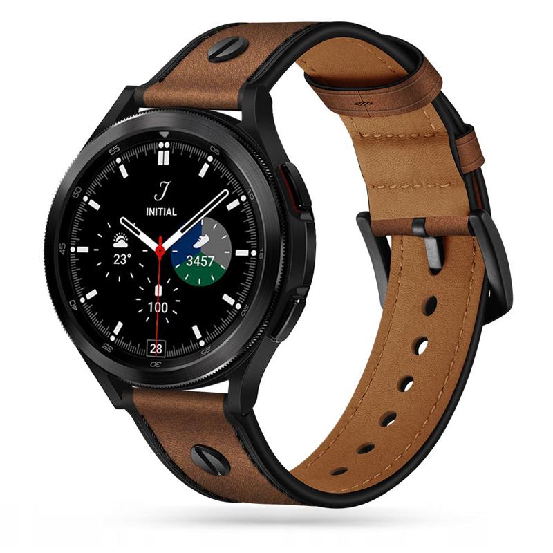 Tech-Protect Screwband Leather Band Λουράκι (Samsung Galaxy Watch 4 / 5 / 5 Pro / 6) brown