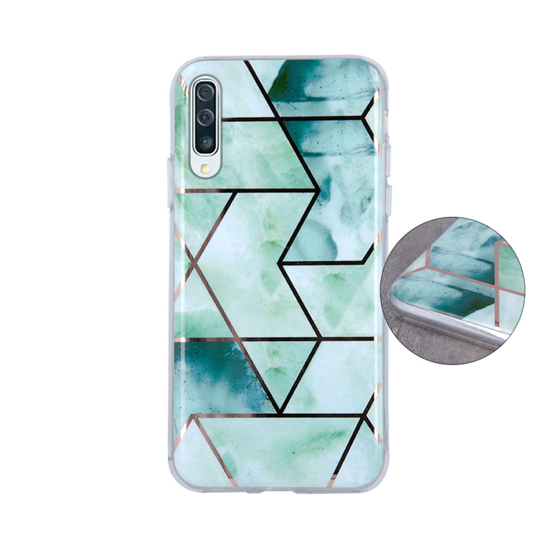 Geometric Marmur Case Back Cover (Samsung Galaxy A50 / A30s) green