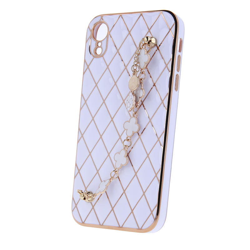 Glamour Quilted Case Back Cover (iPhone XR) white