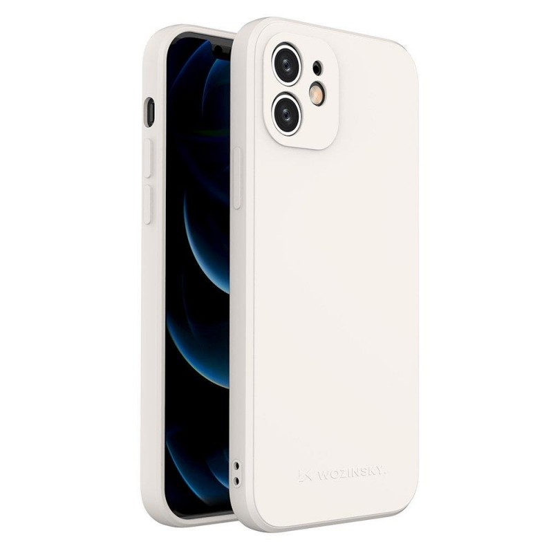 Wozinsky Color Silicone Back Cover Case (iPhone 12) white