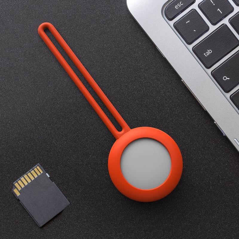 Silicone Cover Keychain Loop Case (Apple AirTag) orange