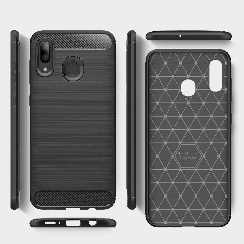 Carbon Case Back Cover (Samsung Galaxy A30) black