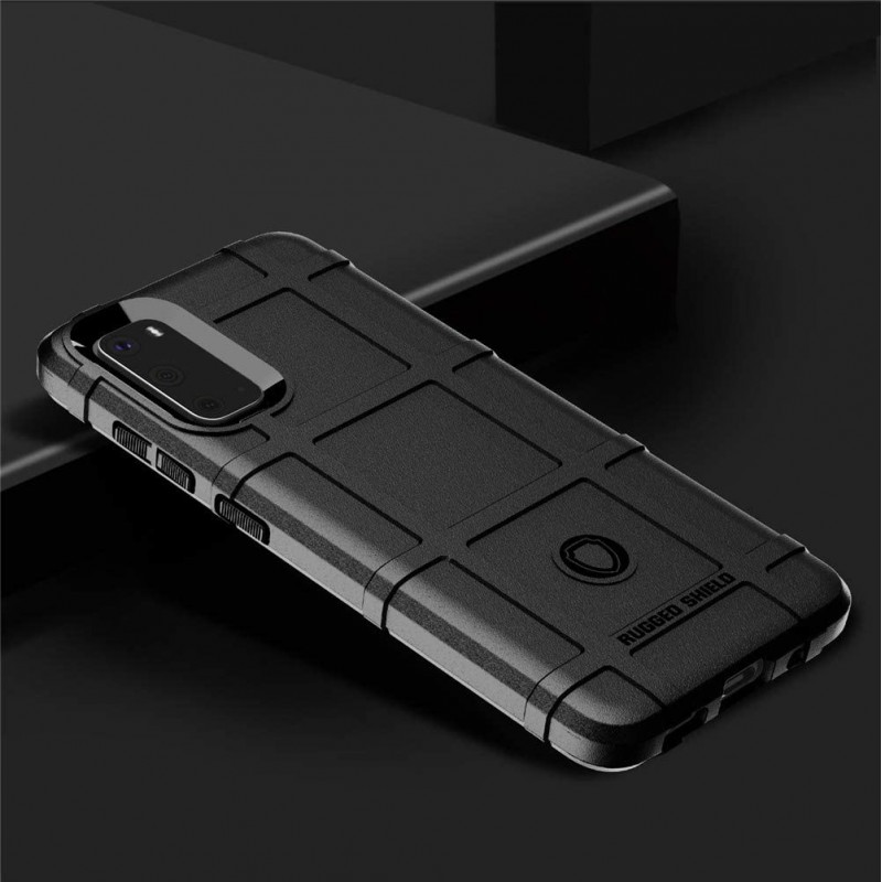 Anti-shock Square Armor Case Rugged Cover (Samsung Galaxy Note 10 Lite) black