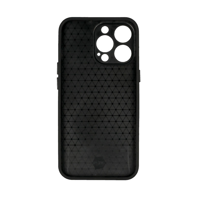 Puffer Eco Leather Back Cover Case (Xiaomi Redmi Note 9S / 9 Pro) design 2 black