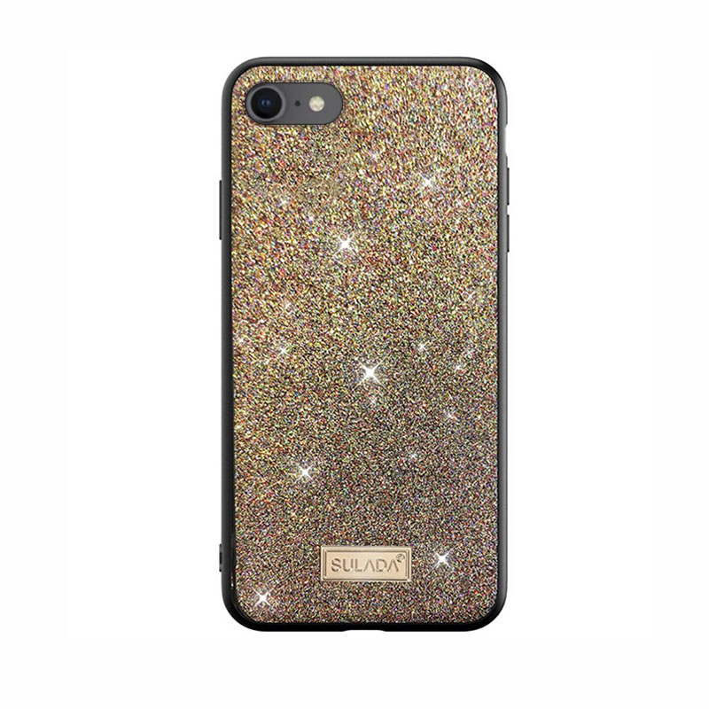 Sulada Dazzling Glitter Case Back Cover (iPhone SE 2 / 8 / 7) gold