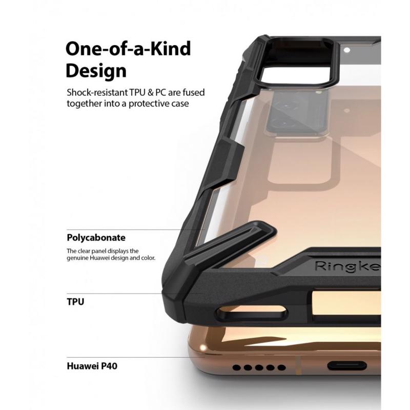 Ringke Fusion-X Camo Back Case (Huawei P40) camo black (XDSG0031)