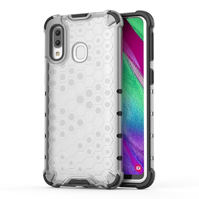 Honeycomb Armor Shell Case (Samsung Galaxy A40) clear