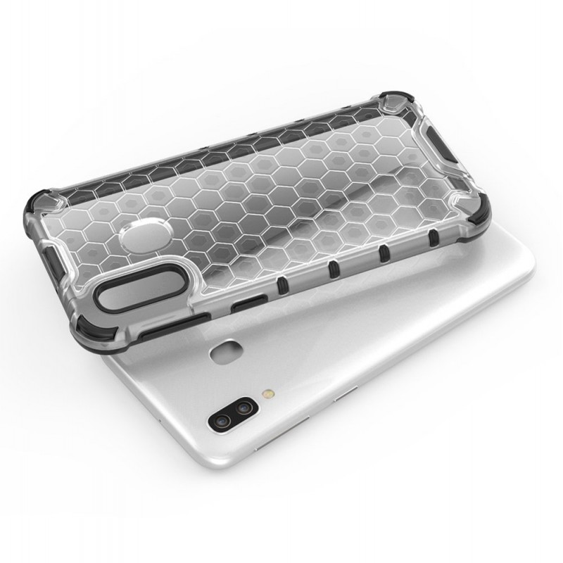 Honeycomb Armor Shell Case (Samsung Galaxy A40) clear