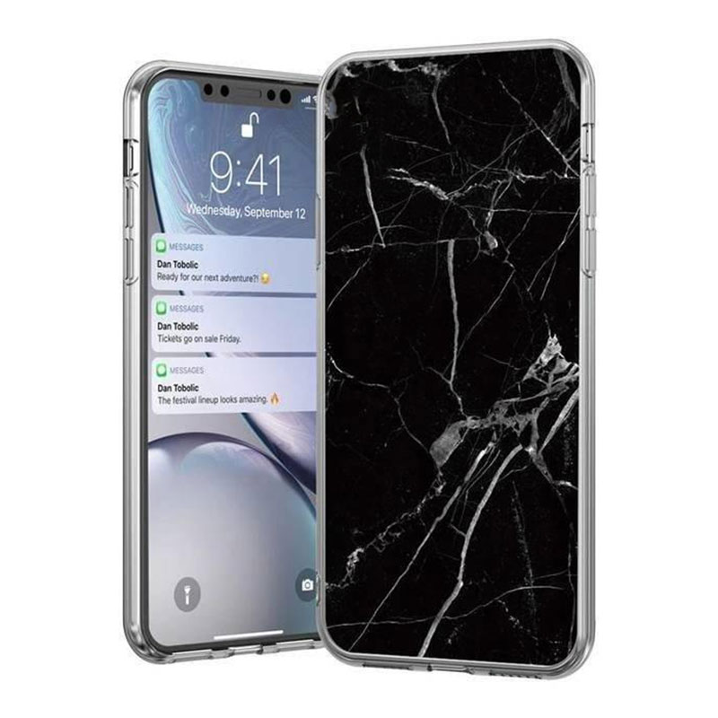 Wozinsky Marble Case Back Cover (iPhone 11) black
