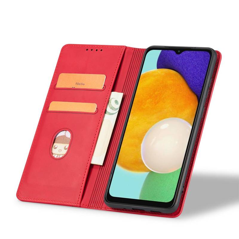 Magnet Fancy Wallet Case (Samsung Galaxy A52 / A52s) red