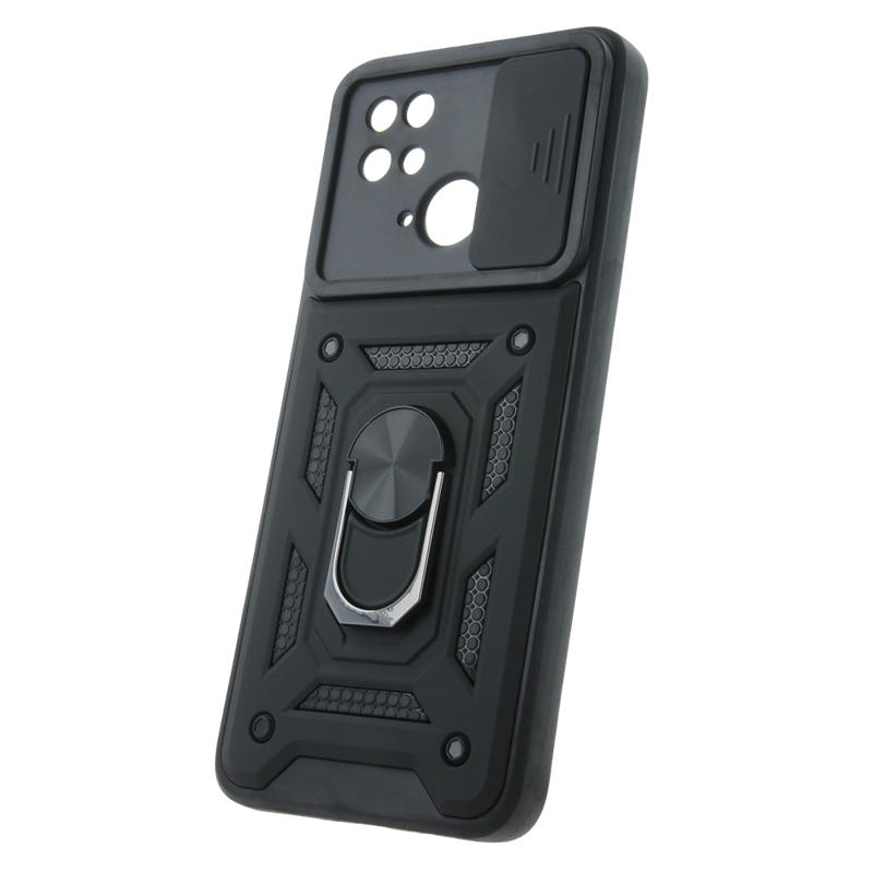 Slide Camera Armor Back Cover Case (Xiaomi Redmi 10C) black