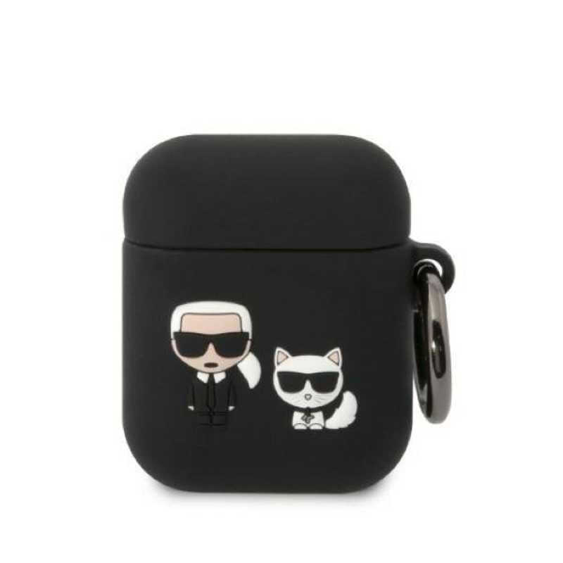 Karl Lagerfeld® Silicone Karl & Choupette Case (Apple AirPods 1 / 2) black