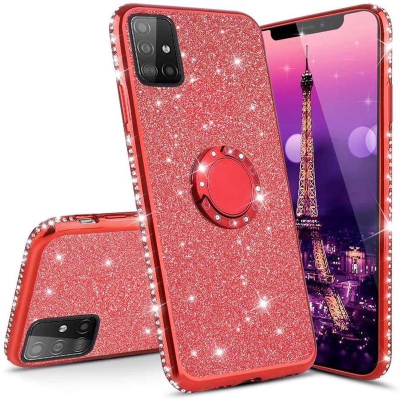 Diamond Ring Case Back Cover (Samsung Galaxy S10 Lite) red