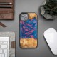 Bewood® Vegas Wood and Resin Case (iPhone 14 Pro) pink-blue