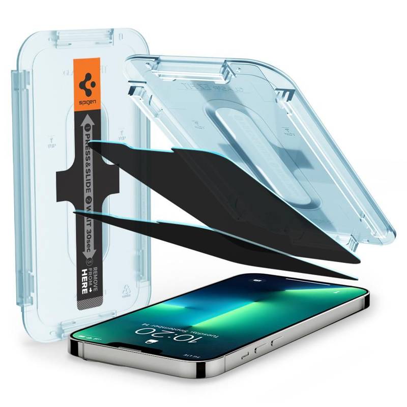 Spigen® GLAS.tR™ Privacy Ez Fit (x2Pack) Tempered Glass (iPhone 13 Pro Max) privacy