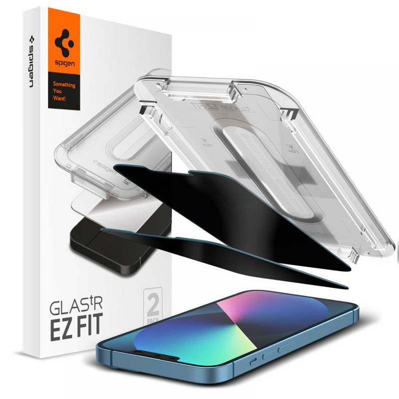 Spigen® GLAS.tR™ Privacy Ez Fit (x2Pack) Tempered Glass (iPhone 13 Pro Max) privacy